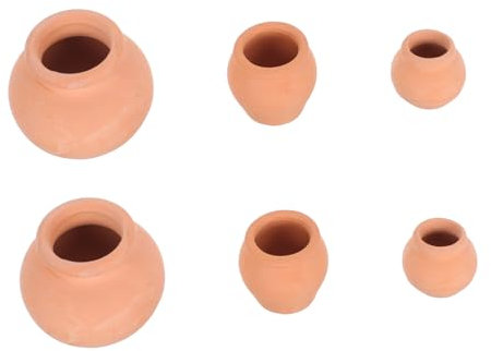 BESPORTBLE 6pcs Mini Thumb Planter Desktop Flowerpots Clay Cooking Pots Cotta Planters Terracotta Pots Clay Nursery Pots Small Plants Water Lily Bowl Office Mini Basin Ceramics Cactus