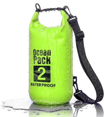 Cable Technologies Dry Bag wasserdichte Tasche - 2l 5l 10l 20l | Wasserfester Packsack Seesack Beutel Waterproof Drybag + Roll-Top + Schultergurt | Schwimmen Strand Kanu SUP Kajak