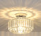 Stepeak Modern Kristall Deckenlampe Wohnzimmer, Kristall Deckenleuchte Wohnzimmer, Deckenlampe Schlafzimmer mit Glas Lampenschirm, Chrom Kronleuchter, Modern Kristall Kronleuchter für Esszimmer Küche