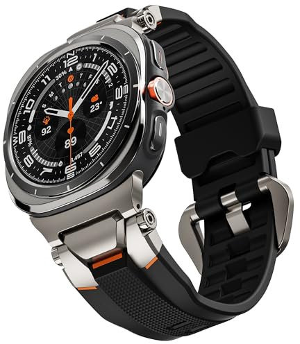 ULTIMAL R-Steel Cinturino di ricambio per Samsung Galaxy Watch Ultra SmartWatch, in acciaio inox e TPU, robusto cinturino di ricambio compatibile con Galaxy Watch 7 Ultra Bracelet uomo e donna