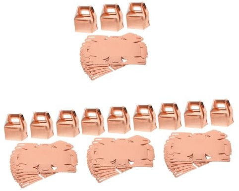 FRCOLOR 120 Pcs Boxes Box Boxes with Lids Boxes for Case Christmas Treat Boxes Gable Boxes for Party Favors Snack Boxes Candy Container Holiday Container Paper Rose Gold