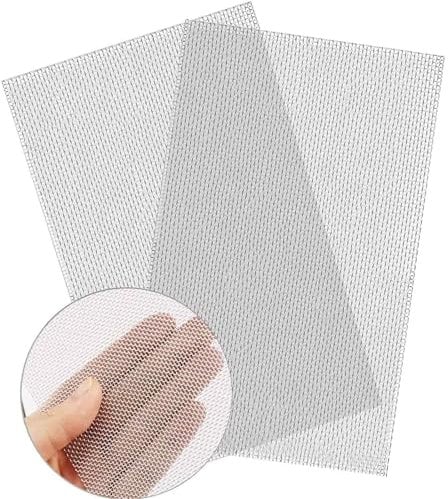 ZZOSRDR 2 PCS Wire Mesh Sheet, 304 Stainless Steel Woven Wire 20 Mesh Metal Mesh Sheet Rodent Control Insect Mesh Pest Proofing Mesh for Windows, Door, Filter, 12 x 8 Inches (300X 210mm)