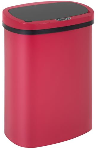 Poubelle de cuisine avec couvercle, poubelle automatique de 50 litres, pour salle de bain, chambre à coucher, bureau à domicile, sans contact, grande capacité, brossée