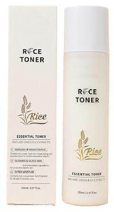 Reis-Toner Gesicht, Rice Toner, Rice Essential Toner, Koreanische Hautpflege Gesichtswasser Feuchtigkeitsspendend, Trocken und Nicht Fettend für Alle Hauttypen Geeignet (1)