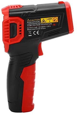 Infrarot Thermometer, Berührungsloser Temperaturmesser -50°C bis +800°C, Hoch/Tief Alarm, Farbdisplay, Industrietauglich für Lebensmittel, Metall, Heizungsanlagen