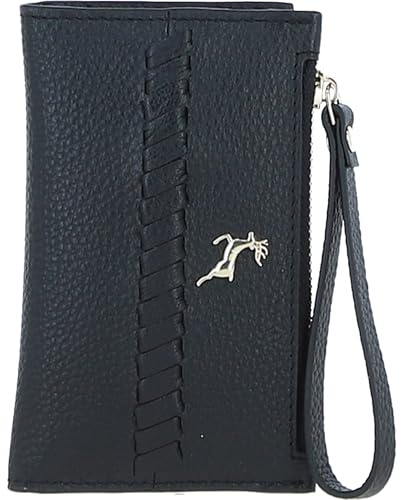 Ashwood Elegant Ladies’ Small Leather Purse – Genuine Leather RFID Wallet, Compact Design with Card Slots, Photo ID Window, Zip Pocket – Stylish Everyday Purse with Gold Hardware: 32056 (Black)