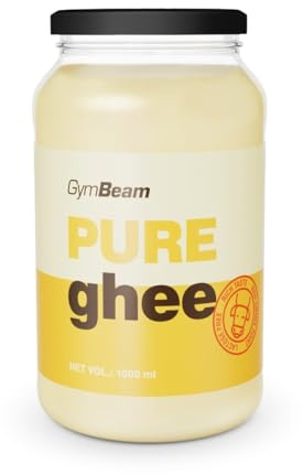 GymBeam Pure Ghee - Mantequilla clarificada, sin lactosa, sabor a mantequilla pronunciado, 1000 ml