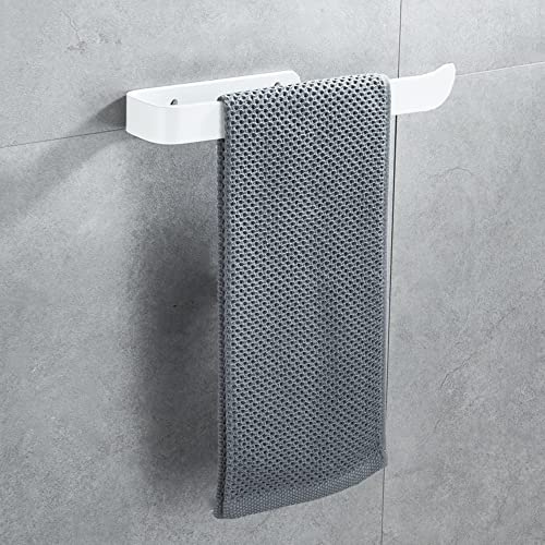 Handtuchstange ohne Bohren, Handtuchhalter Bad Selbstklebend zum Bad und Küche, Aluminium Handtuchhalter ohne Bohren Wand mit Patentierter Aufkleber (Weiß-30cm)