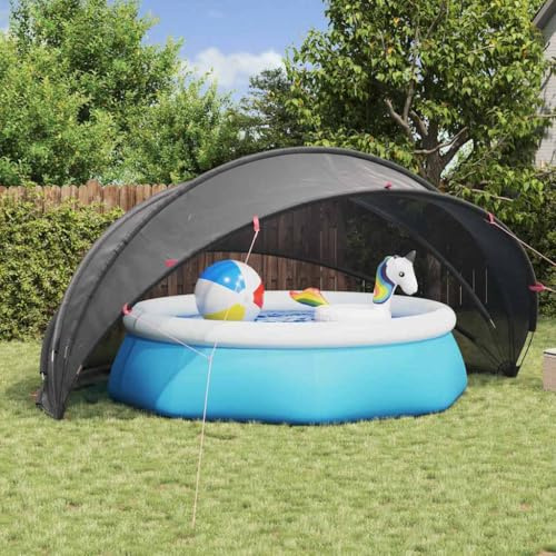 Nqyjm Pool-Dome Schwarz 500 x 500 x 236 cm für Pools
