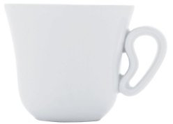 Alessi TI02/76 1 KU Tazza da caffè in Porcellana Bianca, Set da 6