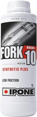 IPONE – Huile de Fourche Moto - Fork 10 – Semi-synthétique - Anti-friction et Anti-Emulsion - Bidon 1L
