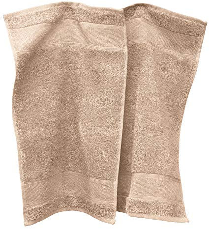 Erwin Müller Gästetuch Karlsruhe 2er- Pack 100% Baumwolle beige Größe 30x50 cm - extrem saugstark, leicht, flauschig weich, hautschmeichelnd (weitere Farben)