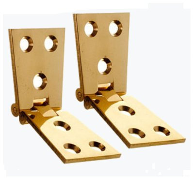 BRASS COUNTER FLAP HINGE POLISHED BRASS 1 1/4 INCH X 4 INCH WITH SCREWS ( 1 pair )