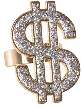 P' Clown Dollarring – Gold, Pailletten