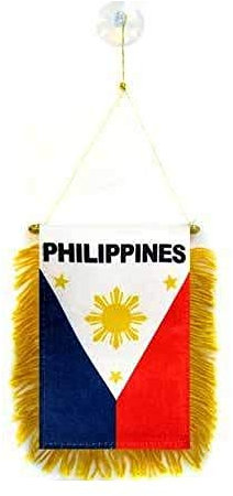 AZ FLAG - Wimpel Philippinen - 15x10 cm - Philippinische Mini Flagge 10 x 15 Cm - Auto Pennant Spezielle Auto