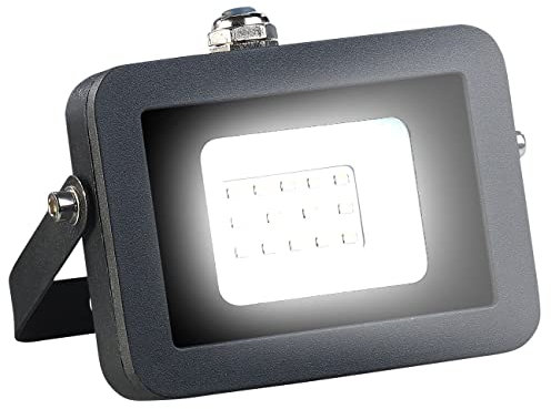 Luminea Arbeitsleuchte LED: Wetterfester LED-Fluter, 10 W, 900 lm, IP65, 6.500 K, tageslichtweiß (Strahler Außenbeleuchtung, Strahler für Aussenbereich, Arbeitslampe)