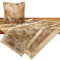 Quinnyshop Orientalische Blumen Grün Gelb Rot Tischdecke Tischläufer ca. 40 x 110 cm Webmuster, Beige