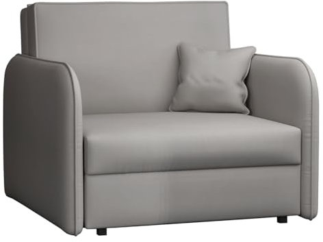 Mirjan24 Sofa Viva Loft I mit Schlaffunktion, Schlafsofa, einsitzer Polstersofa mit Bettkasten inkl. Kissen, Bettsofa Wohnlandschaft Farbauswahl (Mono 244)