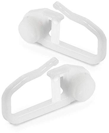 DQ-PP GARDINENSCHIENE FALTENGLEITER | Set 10 Stück | PVC | Weiss | Gardinen Schiene Vorhangschienen