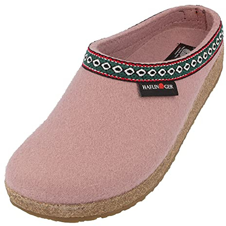 HAFLINGER Grizzly Franzl Filzpantoffel Hausschuh Filzclog Rosenholz, Gr. 44