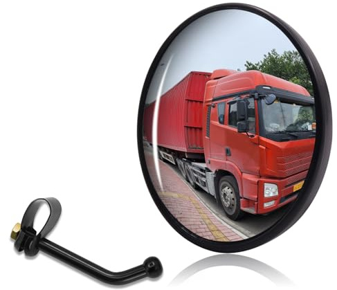 Biqing Universal Rückspiegel Traktor, 5.7 Zoll Rund HD konvex Weitwinkel Spiegel, Toter Winkel Spiegel, Zusätzliche Rückspiegel für Traktor/Bagger/LKW/Wohnmobil