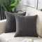 LiBcmlian Graue Kissenbezüge 24x24 Set von 2 Stück Baumwolle Kissenbezüge Zopfmuster Dekoration Quadratische Kissenbezüge für Couch Sofa Schlafzimmer Wohnzimmer Auto