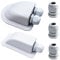 QIQIN Pasacables para Techo Doble/un Cable Entrada Glándula Caja IP68 Impermeable Plástico ABS con Cable Gland para Paneles Solares de RV, Botes, Caravana y Marina(Blanco)