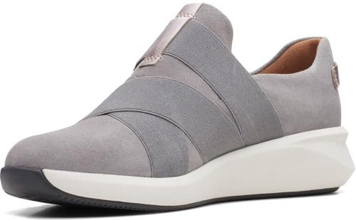 Clarks Women's Closed-Toe Pumps, Light Grey Suede, 7.5 Wide