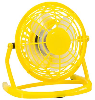 Ventilador de escritorio 14 cm - Mini ventilador USB - Silenciador (Yellow)