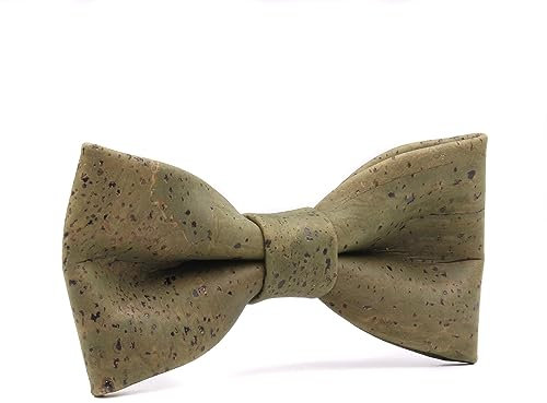 Naturkork Fliege für Männer. Vegane Fliege, Korkfliege für Männer 100% handgefertigt. Originelle Fliegen für Männer, die bei Hochzeiten oder Partys erfolgreich sind. (grün)