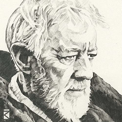 Star Wars Sketch Obi Wan Kenobi Kunstdruck auf Leinwand, 30 x 30 cm, cremefarben / grau