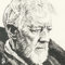 Star Wars Sketch Obi Wan Kenobi Kunstdruck auf Leinwand, 30 x 30 cm, cremefarben / grau