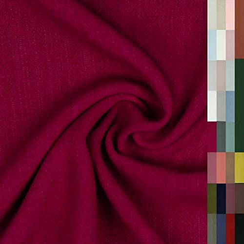 Viskose Leinen Stoff 29 Farben ab 0,5m x 1,37m Kleiderstoff Kostümstoff Sommer, Farbe:024 - fuchsia