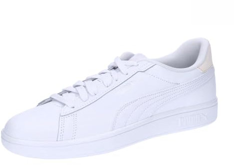 PUMA Mixte Smash 3.0 L Sneaker, White-Rosebay Silver, 46 EU