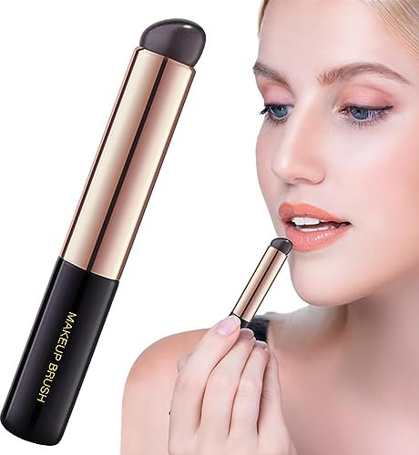 Lipstick Makeup Brush, Silicone Lip Gloss Brush Wand, Portable Lip Smudge Brush For Women Girls, Round Tip Soft Silicone Lip Brush, Dating, Travel MakeUp Tool Brushes