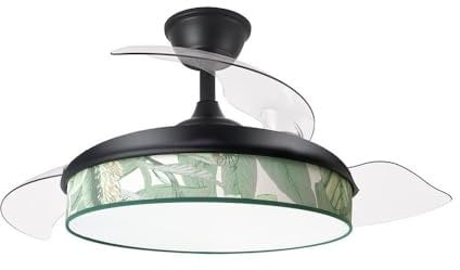 FABRILAMP AKUNADECOR Ventilador De Techo Dc Moda 72w Negro 108d 3aspas 7200lm De