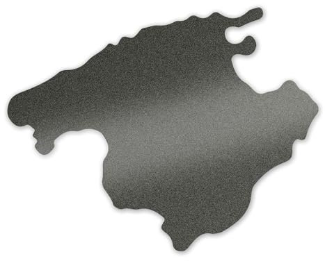 younikat Aufkleber Mallorca Insel Silhouette Anthrazit I 10 x 7,8 cm I Autoaufkleber Geschenk-Idee I dv1351