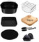 TOIMALDO Quadrato Accessori per Friggitrice ad Aria da - Set di 7 Accessori per Friggitrice ad Aria per COSORI 5,5L Philips 7,2L senza BPA, 22cm