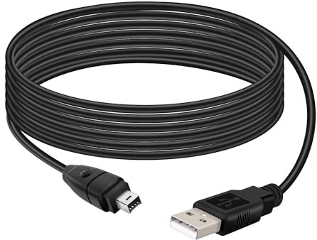 RIIEYOCA Câble Adaptateur USB 2.0 Type A Mâle vers IEEE 1394 Firewire 4 Broches Mâle iLink 1,8 M pour Appareil Photo Numérique, Caméscope, Ordinateur Portable, DV, Noir