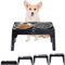 Marchul Raised Dog Bowl for Medium Large Dogs, Elevated Dog Bowls with Slow Feeder & 2*1200ml Stainless Steel Water Food Bowl, Dog Feeding Station with 4 Height Adjustable Stand (8.9cm-23cm-27cm-31cm)