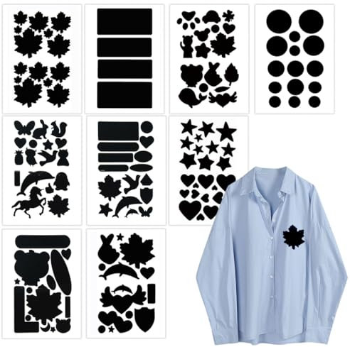 KSJEHW 9 Stück Schwarzer Nylon kleidung Reparatur selbstklebend flicken für daunenjacke Stoff Patch selbstklebend Geeignet für Schwimmbad Planschbecken Zelt Kleidung Textilien