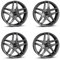 4x Borbet Felgen Z 8x19 ET27 5x112 dark grey matt kompatibel mit Audi A4 A5 A6 A7 A8 RS4 S4 S5 S6 S7 S8