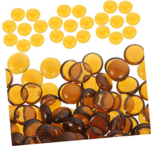 Gogogmee Multifunktionale Feuerfeste Glasperlen 1 Kg Beutel Dekoration für Aquarien und Pflanzen Feuerstellenfelsen Landschaftsdekoration Aus Glas für Aquarien