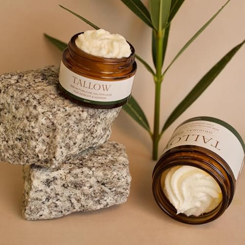 TALLOW Naturals Everyday Moisturizer Natur – BEKANNT AUS DER HÖHLE DER LÖWEN - Rindertalg Creme mit Jojobaöl, Bio Beef Tallow Skincare, Tagescreme aus Deutschland von grasgefütterten Rindern (50ml)