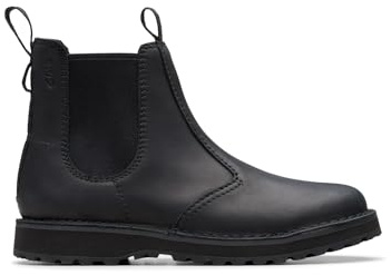 Clarks Herren Solsbury Easy Leder Black Stiefel 44 EU