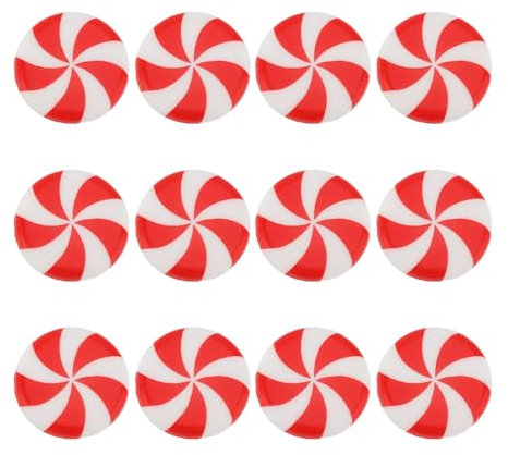 Tnfeeon 12 Pcs Halloween Christmas Silicone Red and White Candy Cabinet Knob Covers for Various Kitchen Cabinet Knob Covers Living Room Bedroom Cabinet Knob Covers