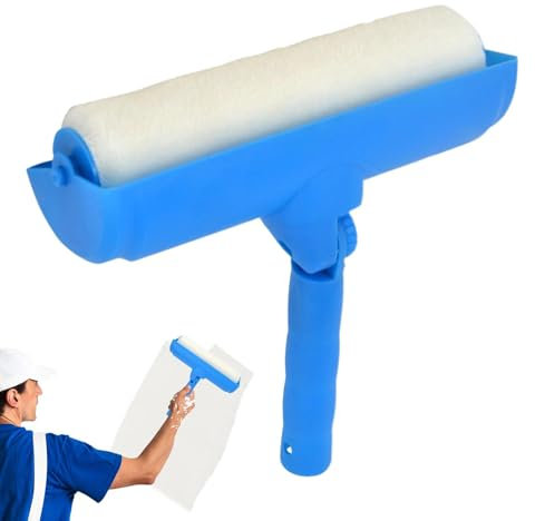 Wandwalzenbürste, Wandwalze – Grundierungsfarbwalze 10 Zoll | Farbroller mit verstellbarem Griff, Haushaltspinsel Anti-Tropfschutz mit Farbschild