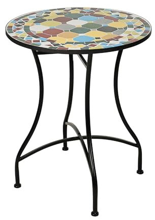 Well Home Mesa bistro diseño mosaico Ø60x71cm