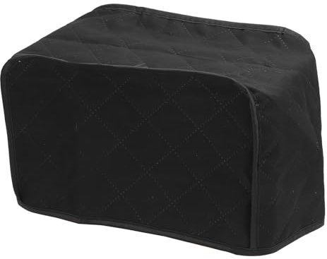 Black Toaster Cover Polyester Quilted Covering Small Kitchen Bread Machine Accessories