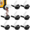 Jokapy 8 Stück Verschlussclips Mit Ausschütter, Snackspender Clip Wiederverwendbare Küchenclip, Tütenclips Tütenverschluss Frischeclips für Verpackung Lebensmittel Süßigkeiten Snacks Nüsse (schwarz)
